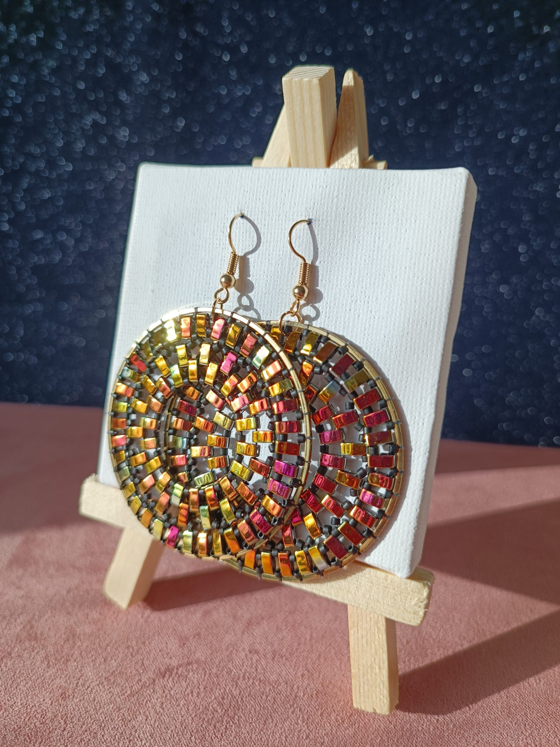 Boucles d’oreilles – Rond Rayons de soleil