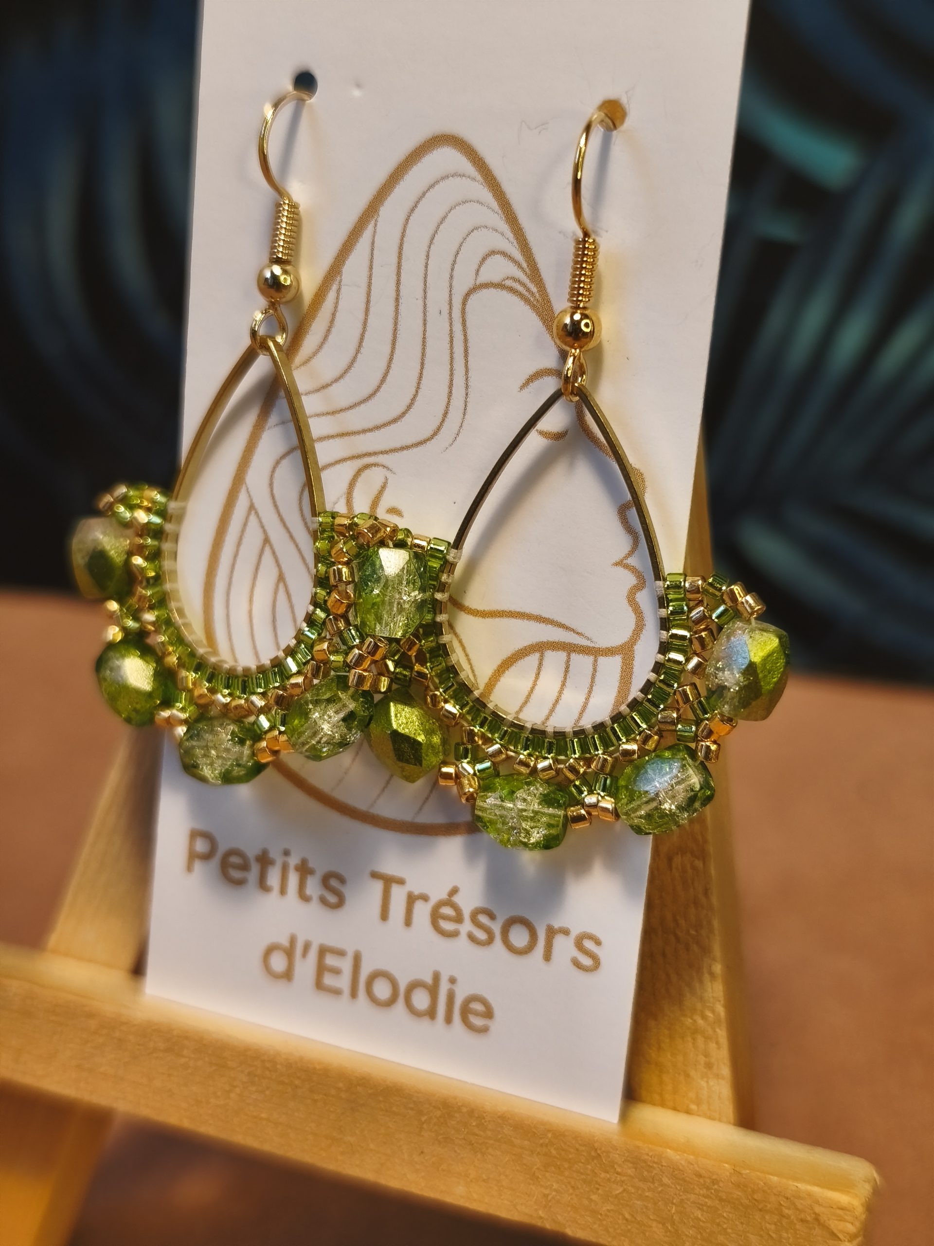 Boucles d'oreilles - Goutte dorée